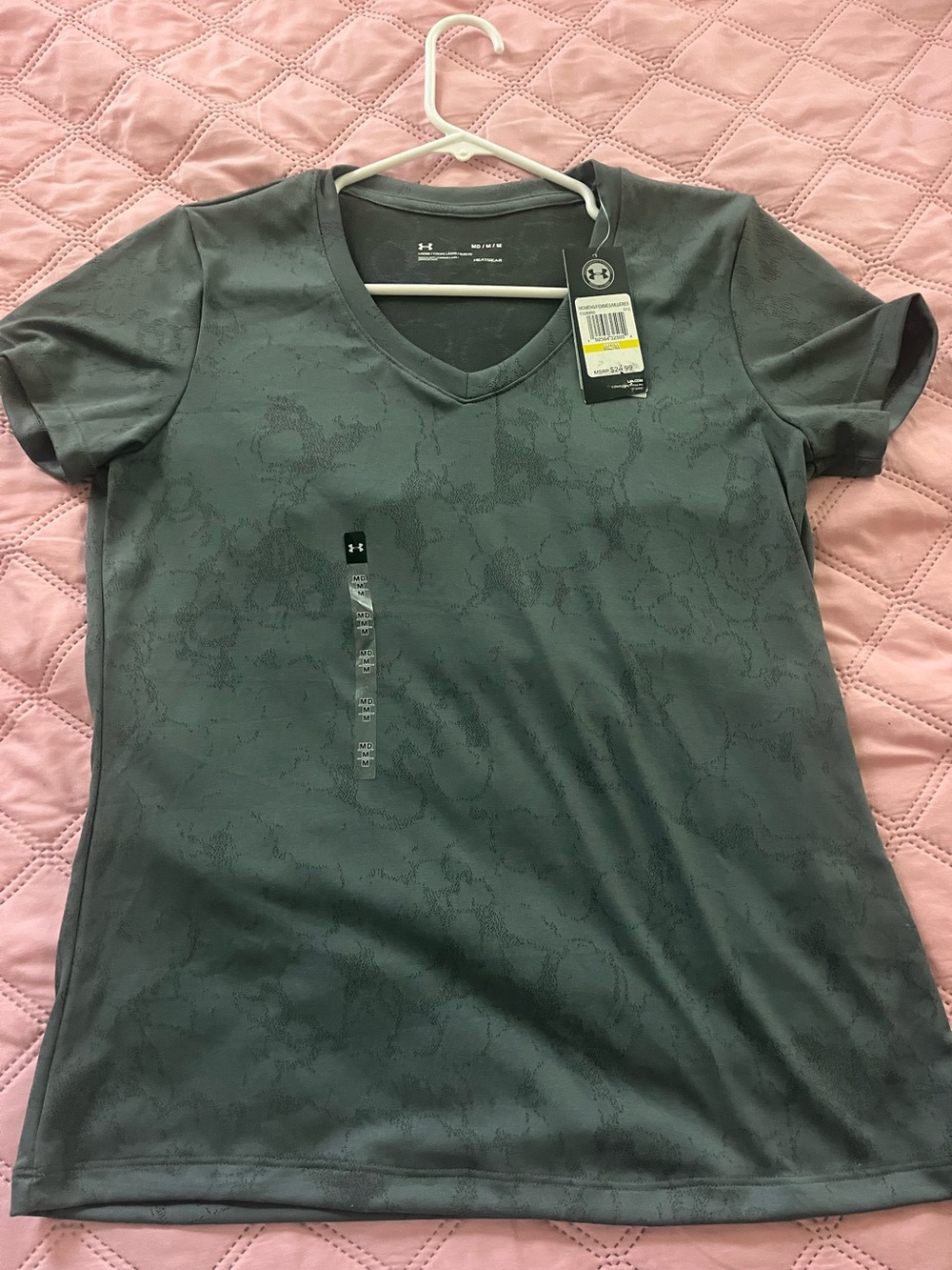 Under Armour Women's Short Sleeve V-Neck Top - Gray